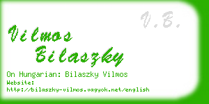 vilmos bilaszky business card